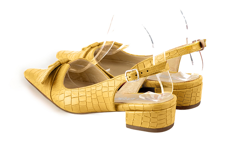 Women's  elegant slingback heels. .  - Rear view